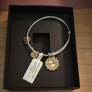 Alex and Ani Gold and Silver Expandable Charm Bracelet- Sagittarius